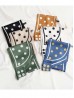 Multi-Functional Silk Feeling Scarf W/ Polka Dots Print 